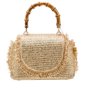 Cult Gaia Ozzy Gold Mini Bag with Bamboo Handle